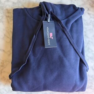 Vineyard Vines Men’s Nautical Navy Blue Clean Fleece Hoodie NWT Size Small